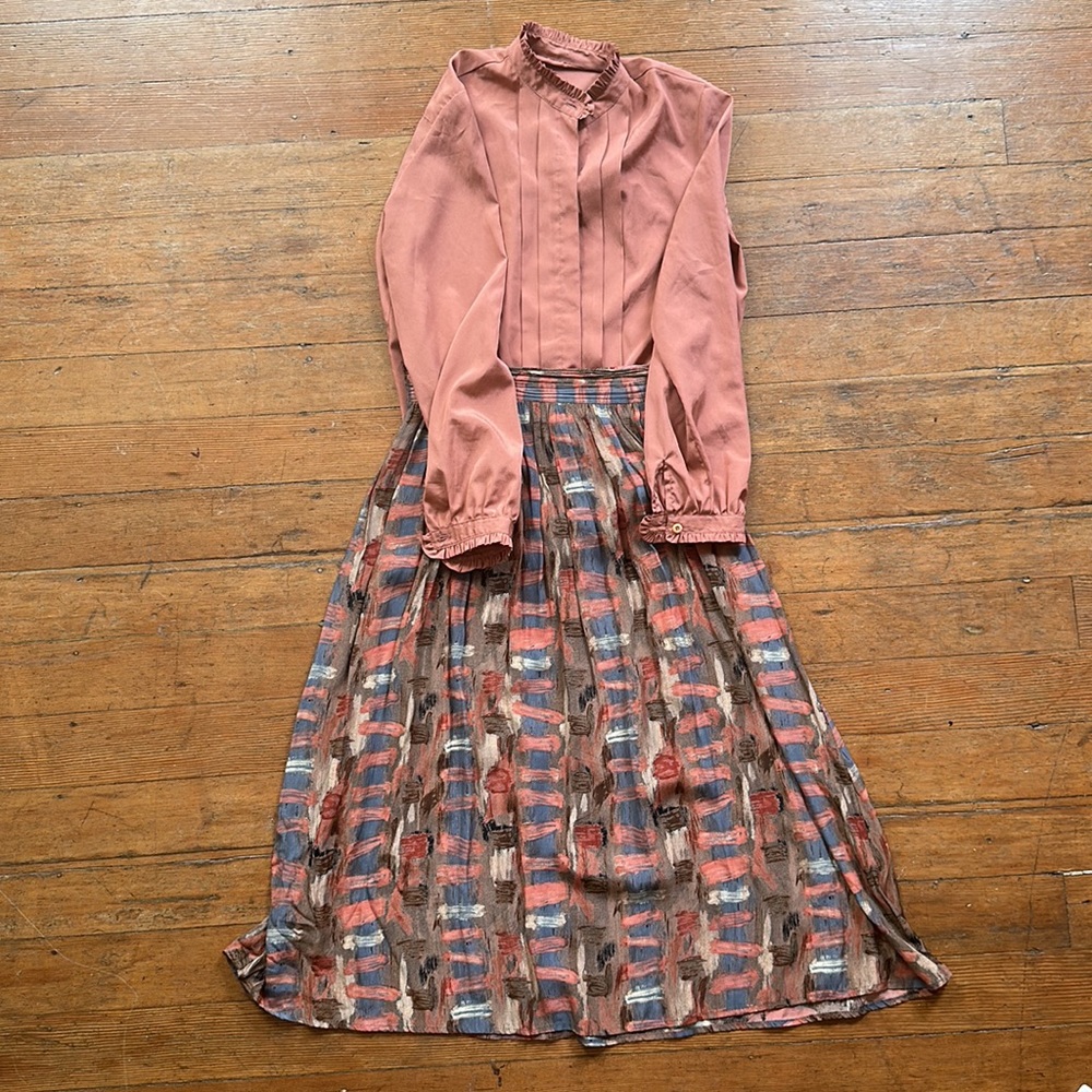 Vintage Skirt and Blouse Set
